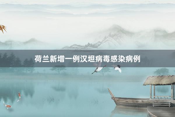 荷兰新增一例汉坦病毒感染病例