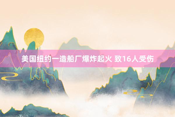美国纽约一造船厂爆炸起火 致16人受伤