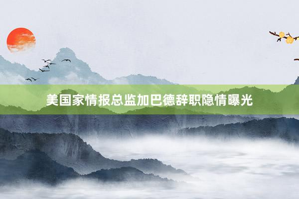 美国家情报总监加巴德辞职隐情曝光