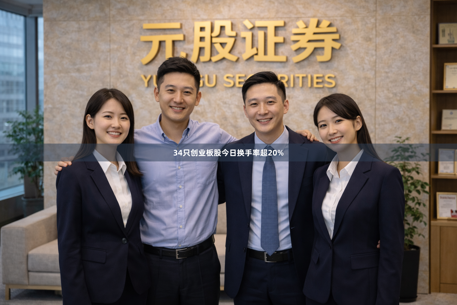 34只创业板股今日换手率超20%
